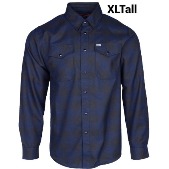 DIXXON Shirts Dixxon Flannel Midnight Yr Mens Flannel Shirt Xl Tall